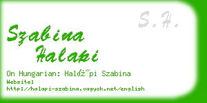 szabina halapi business card